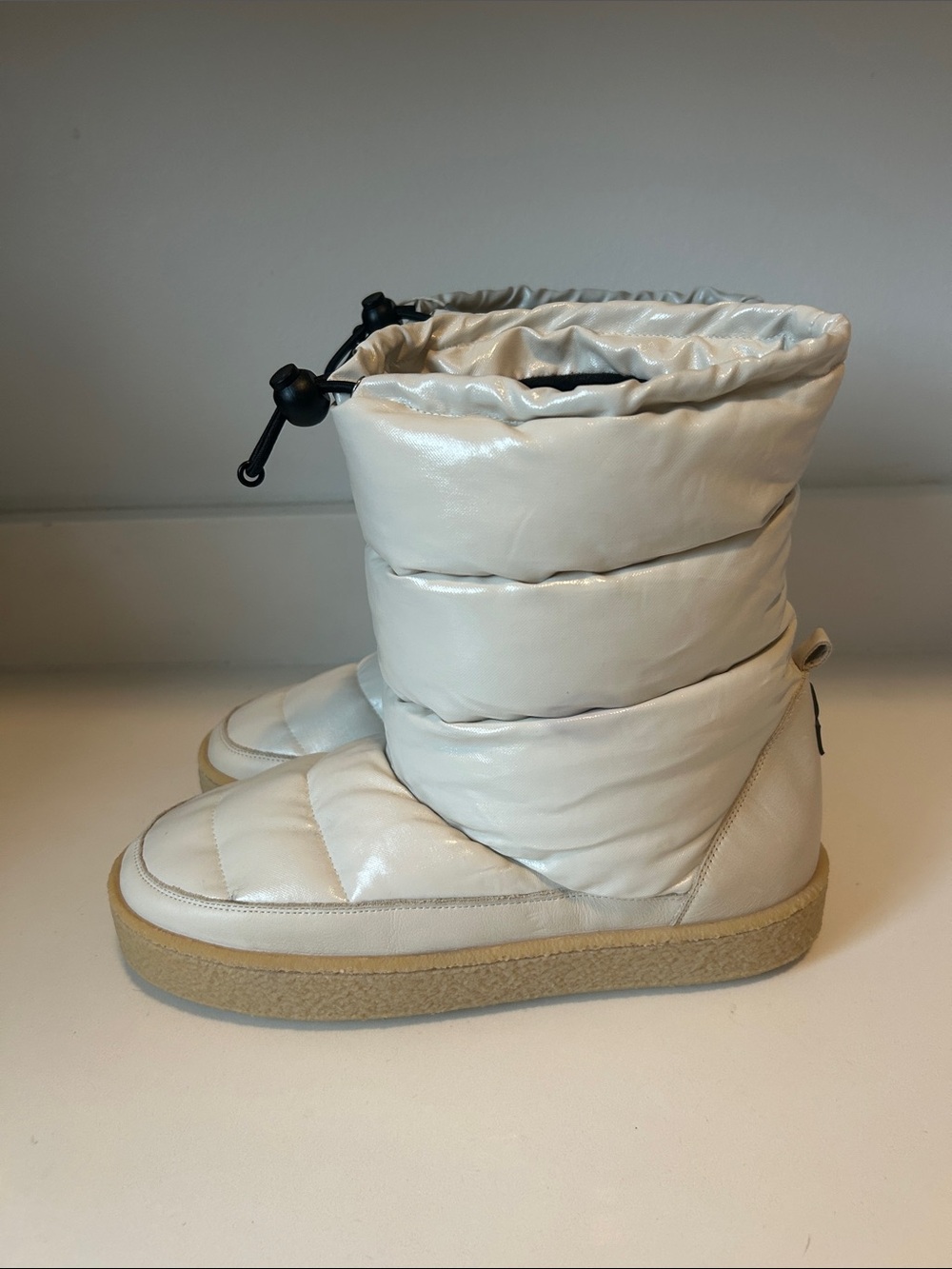 Isabel Marant Ivory Padded Snow Boots - Picture 3 of 7